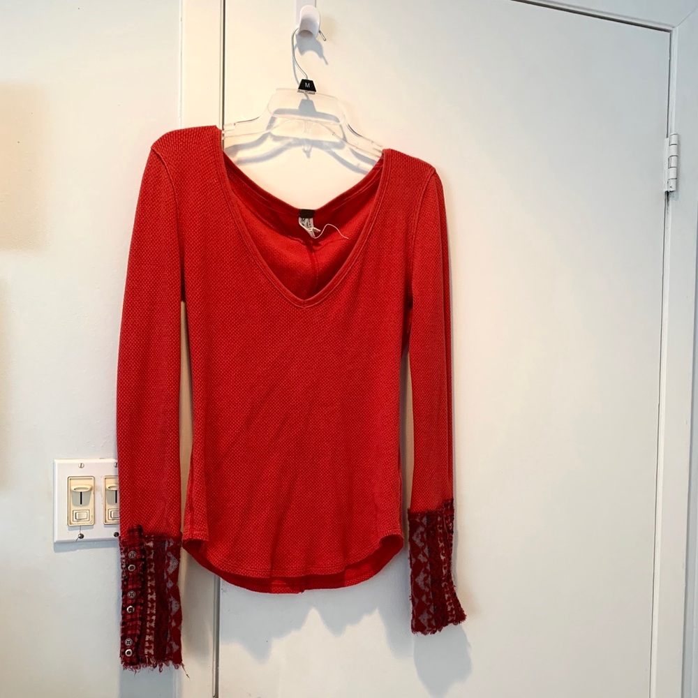 Free People red long sleeve